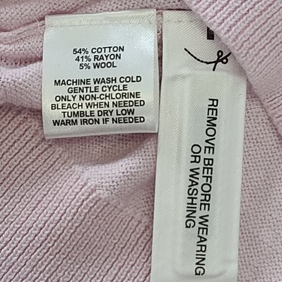 Loft women's cowl neck wool cotton petal pink knit blouse NWT Size Large office - Picture 6 of 7